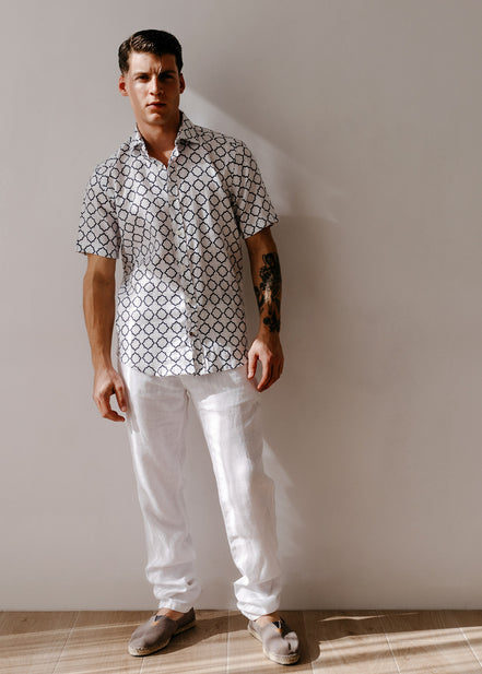 PANTALÓN DE LINO CON CORDÓN