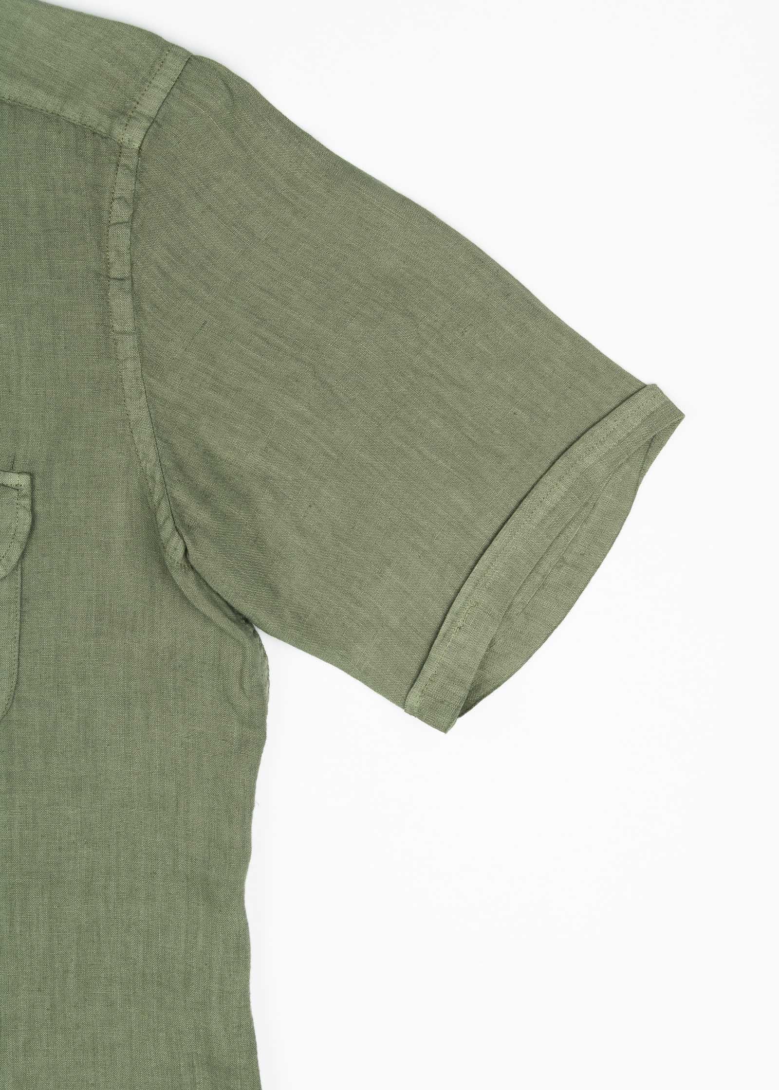 CAMISA LINO BOLSILLOS M/CORTA