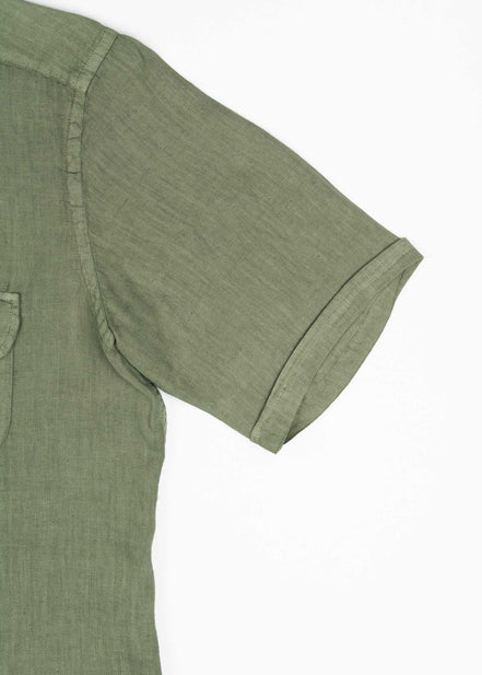 CAMISA LINO BOLSILLOS M/CORTA