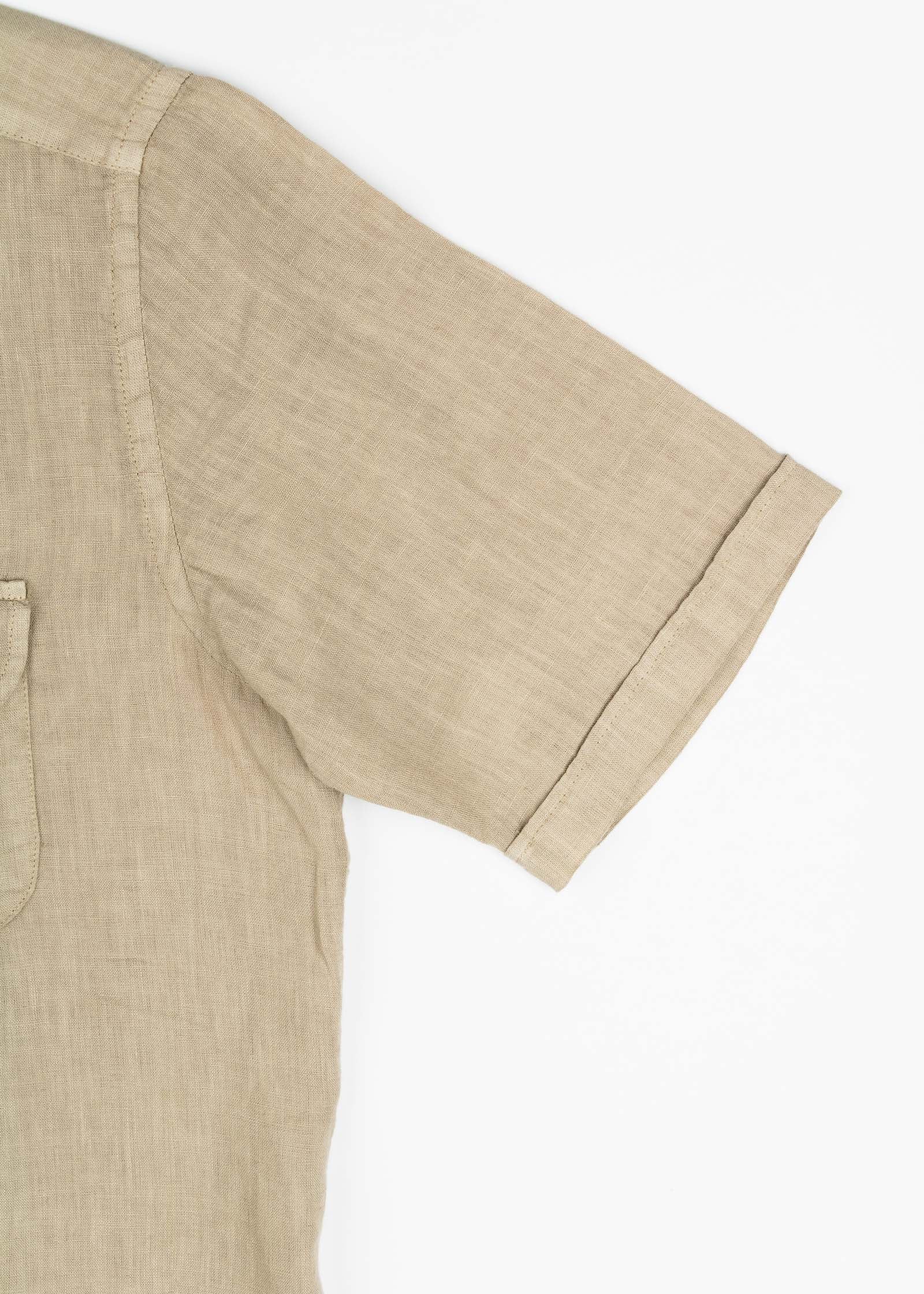 CAMISA LINO BOLSILLOS M/CORTA