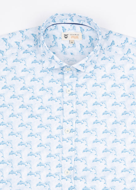 CAMISA ESTAMPADA ELASTÁN DELFINES