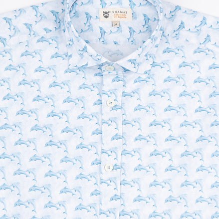 CAMISA ESTAMPADA ELASTÁN DELFINES
