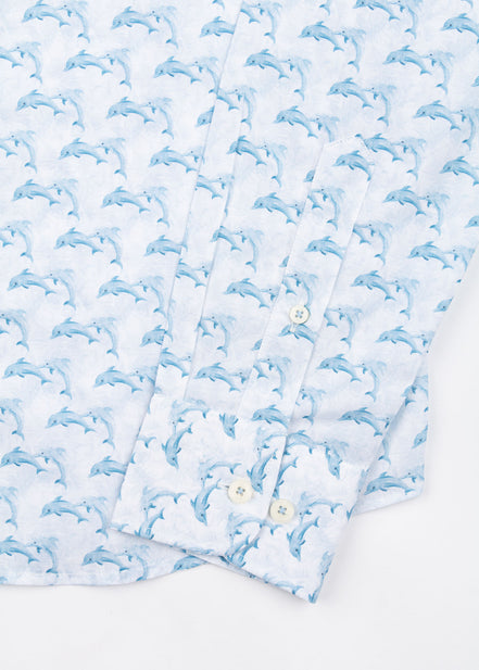 CAMISA ESTAMPADA ELASTÁN DELFINES