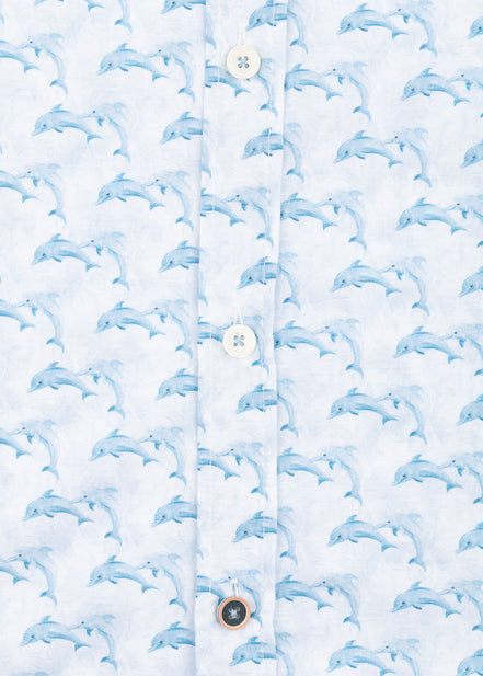 CAMISA ESTAMPADA ELASTÁN DELFINES