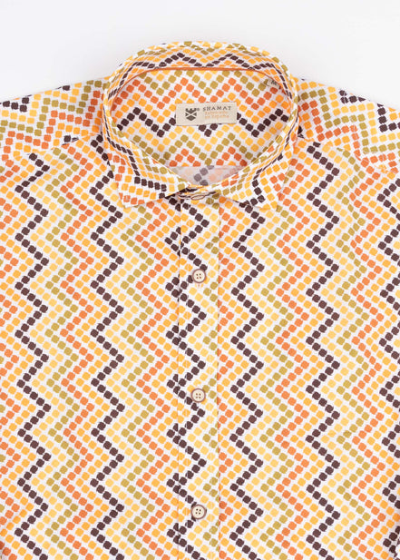 CAMISA ESTAMPADA ELASTÁN RETRO