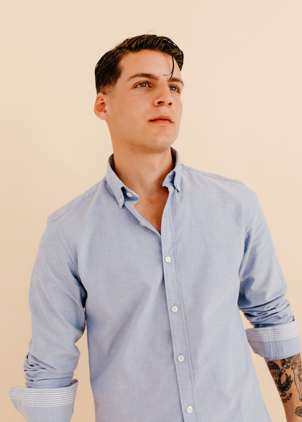 CAMISA ML OXFORD COMBINADA