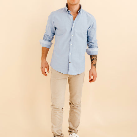 CAMISA ML OXFORD COMBINADA