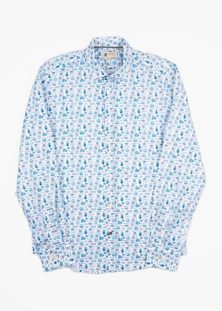 CAMISA ML EST ALG/ELAST BOATS
