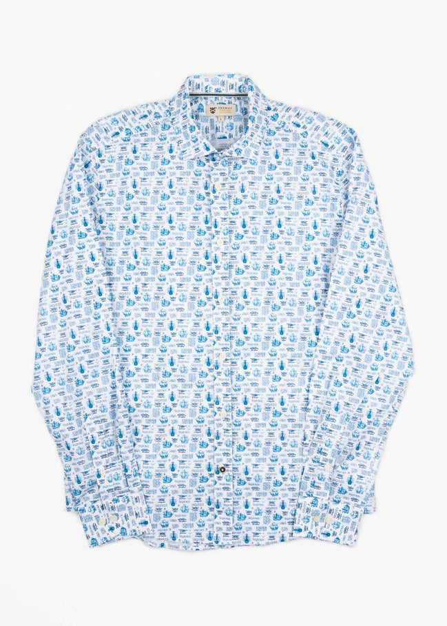 CAMISA ML EST ALG/ELAST BOATS