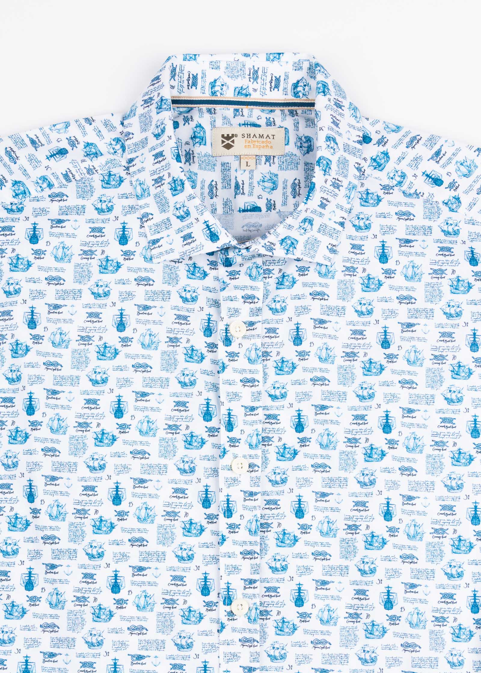 CAMISA ML EST ALG/ELAST BOATS