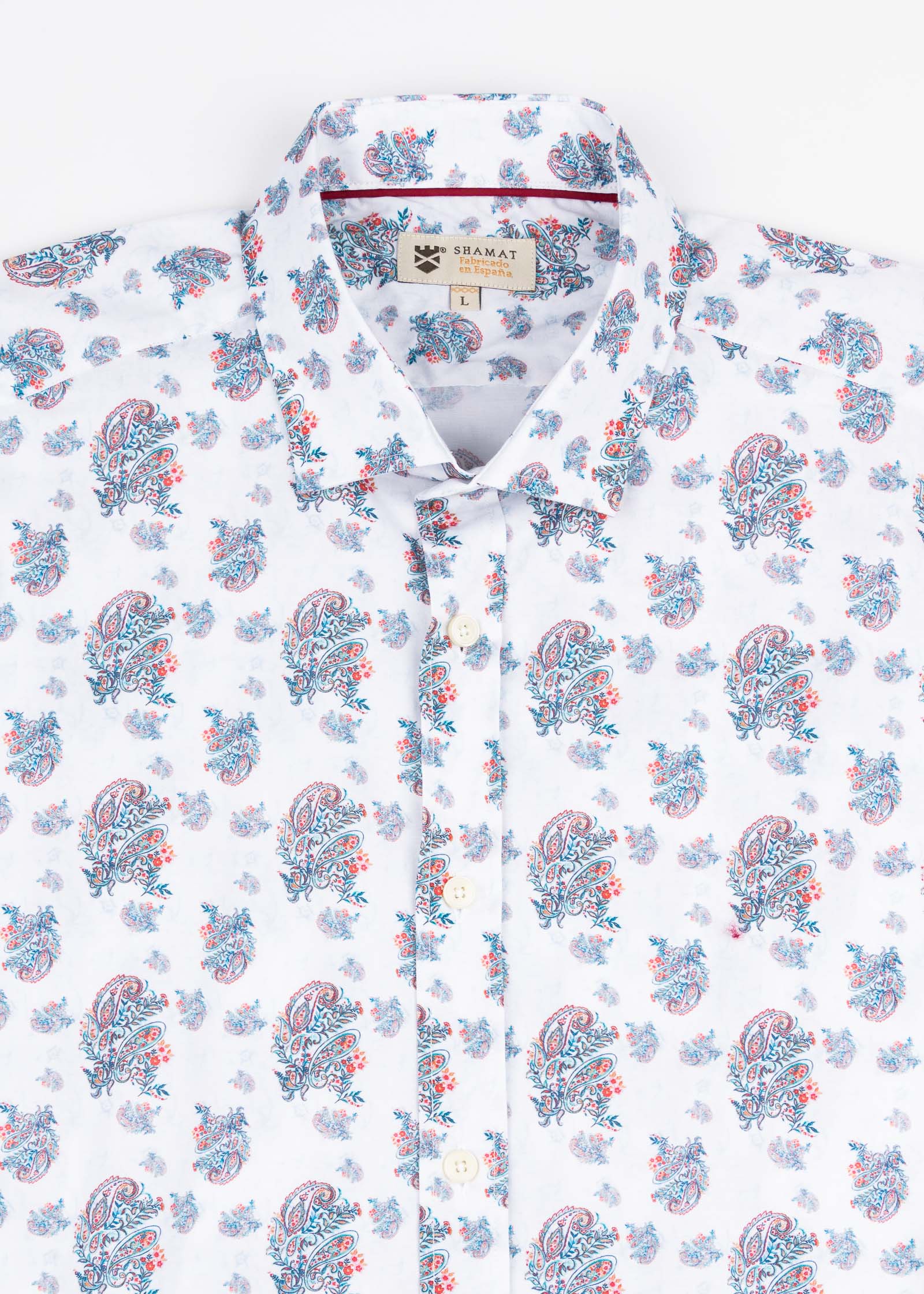 CAMISA ML EST ALG/ELAST PAISLEY