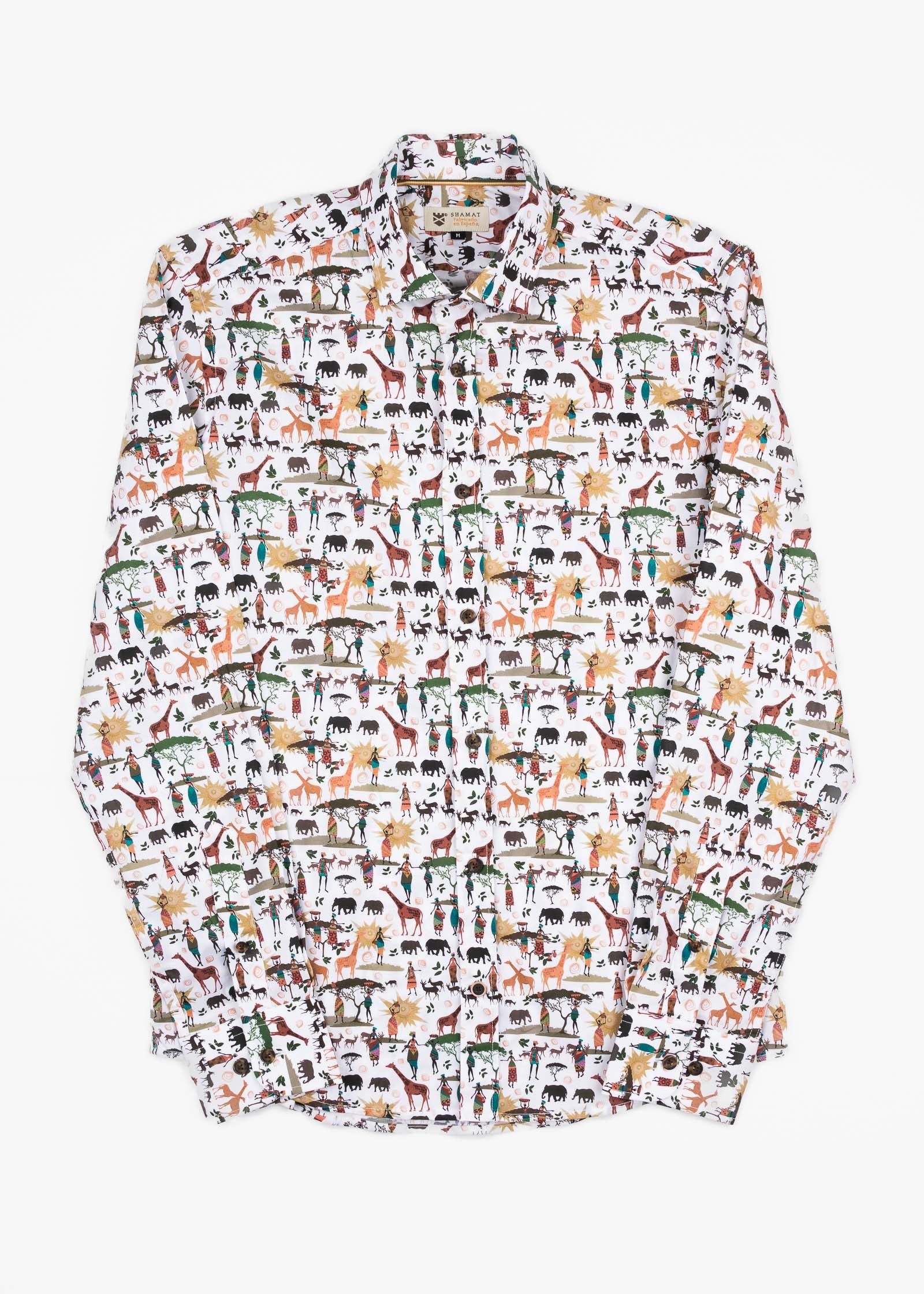 CAMISA ML EST ALG/ELAST AFRICA