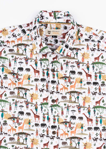CAMISA ML EST ALG/ELAST AFRICA
