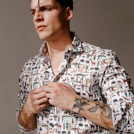 CAMISA ML EST ALG/ELAST AFRICA
