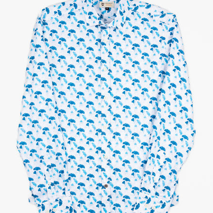 CAMISA ML EST ALG/ELAST JAPAN BLUE