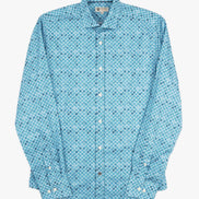 CAMISA ML ALG/ORG DENIM CIRCLES