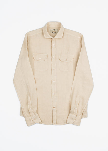 CAMISA DE LINO CON BOSILLOS
