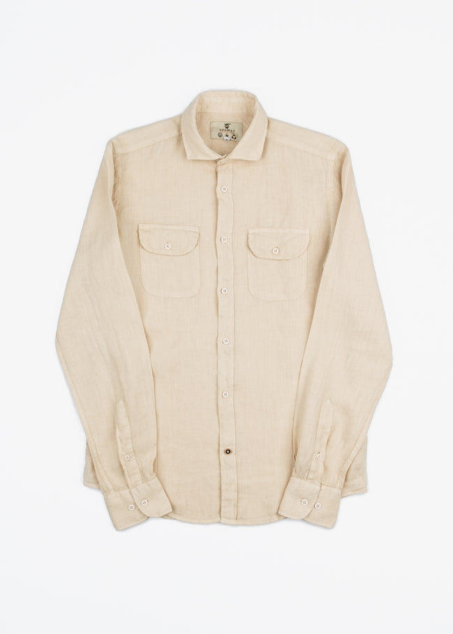 CAMISA DE LINO CON BOSILLOS