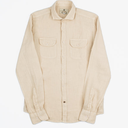 CAMISA DE LINO CON BOSILLOS