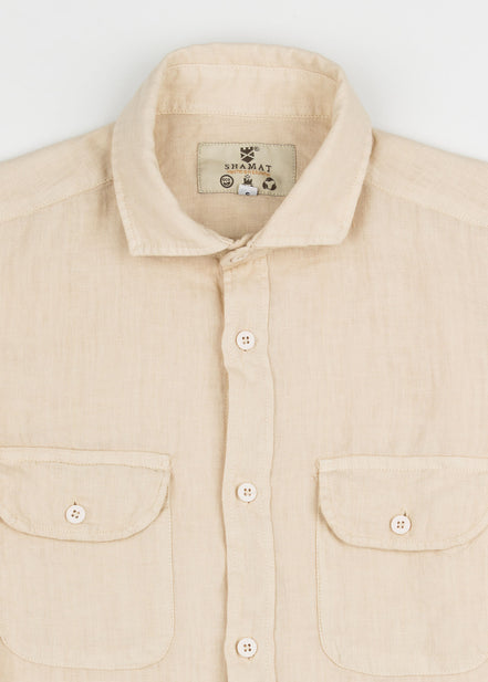 CAMISA DE LINO CON BOSILLOS