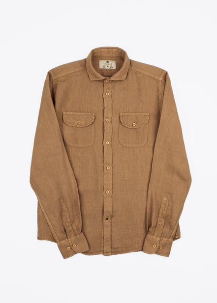 CAMISA DE LINO CON BOSILLOS