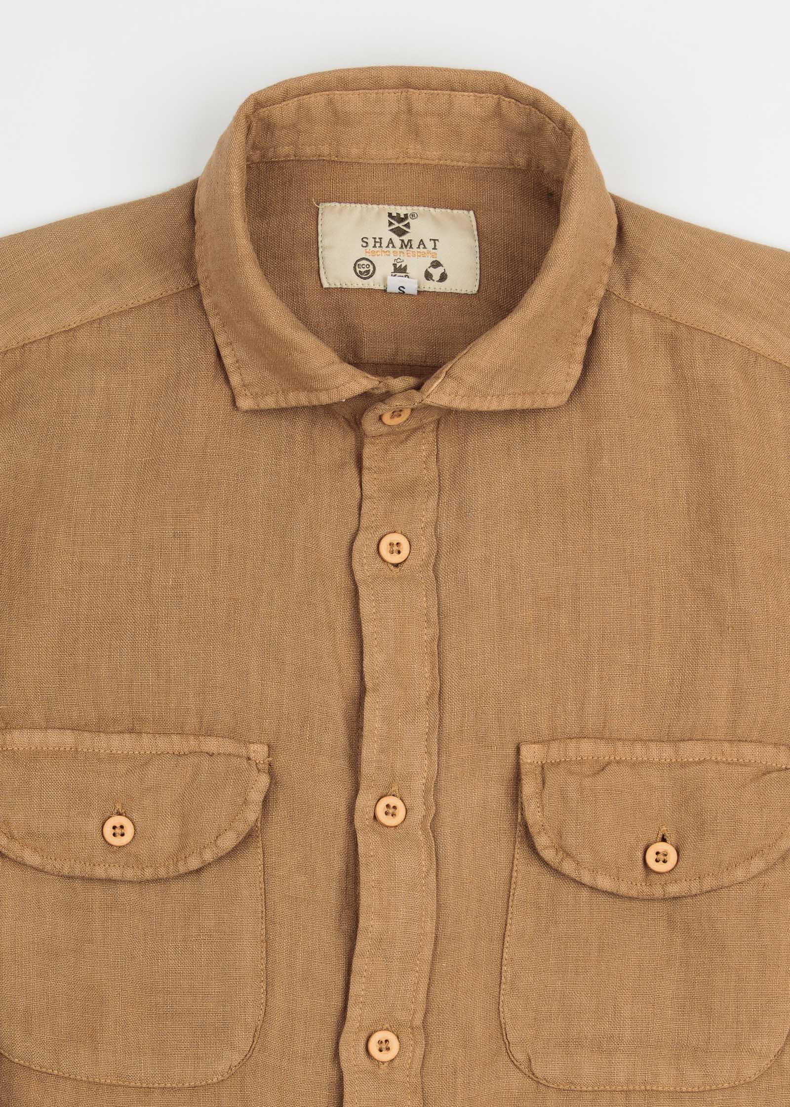 CAMISA DE LINO CON BOSILLOS