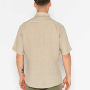 CAMISA MC LINO CON BOLSILLOS