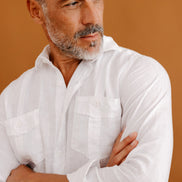 Guayabera de Lino Blanca