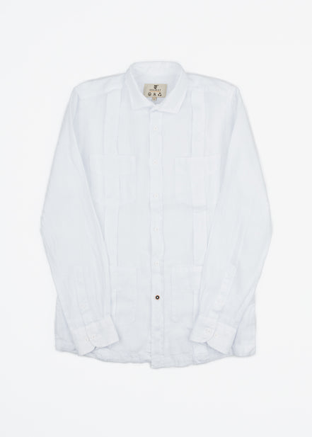 Guayabera de Lino Blanca