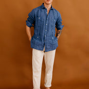 PANTALÓN DE LINO CON PINZAS