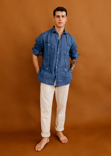 PANTALÓN DE LINO CON PINZAS