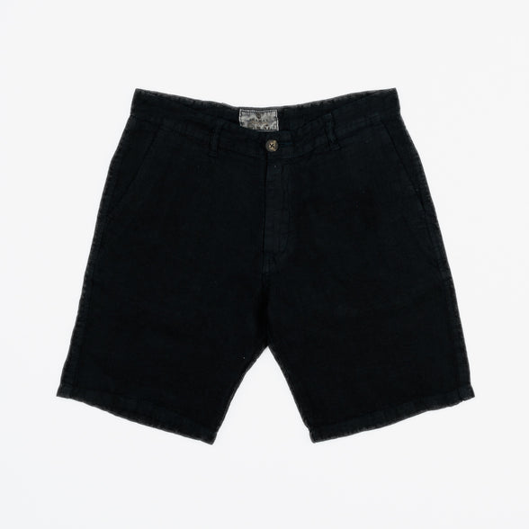 Bermuda de lino 100% con bolsillo parche para hombre