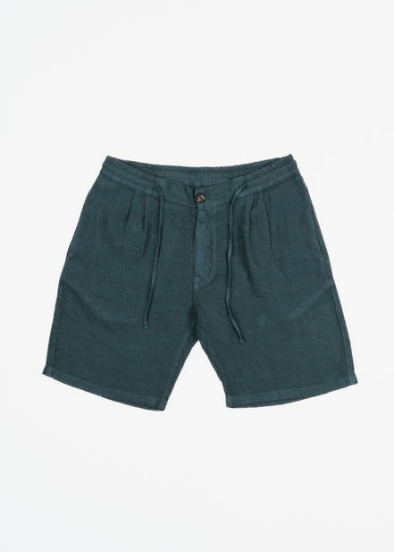 BERMUDA DE LINO CON PINZAS