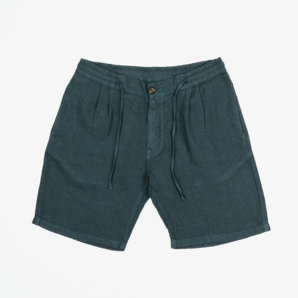 BERMUDA DE LINO CON PINZAS