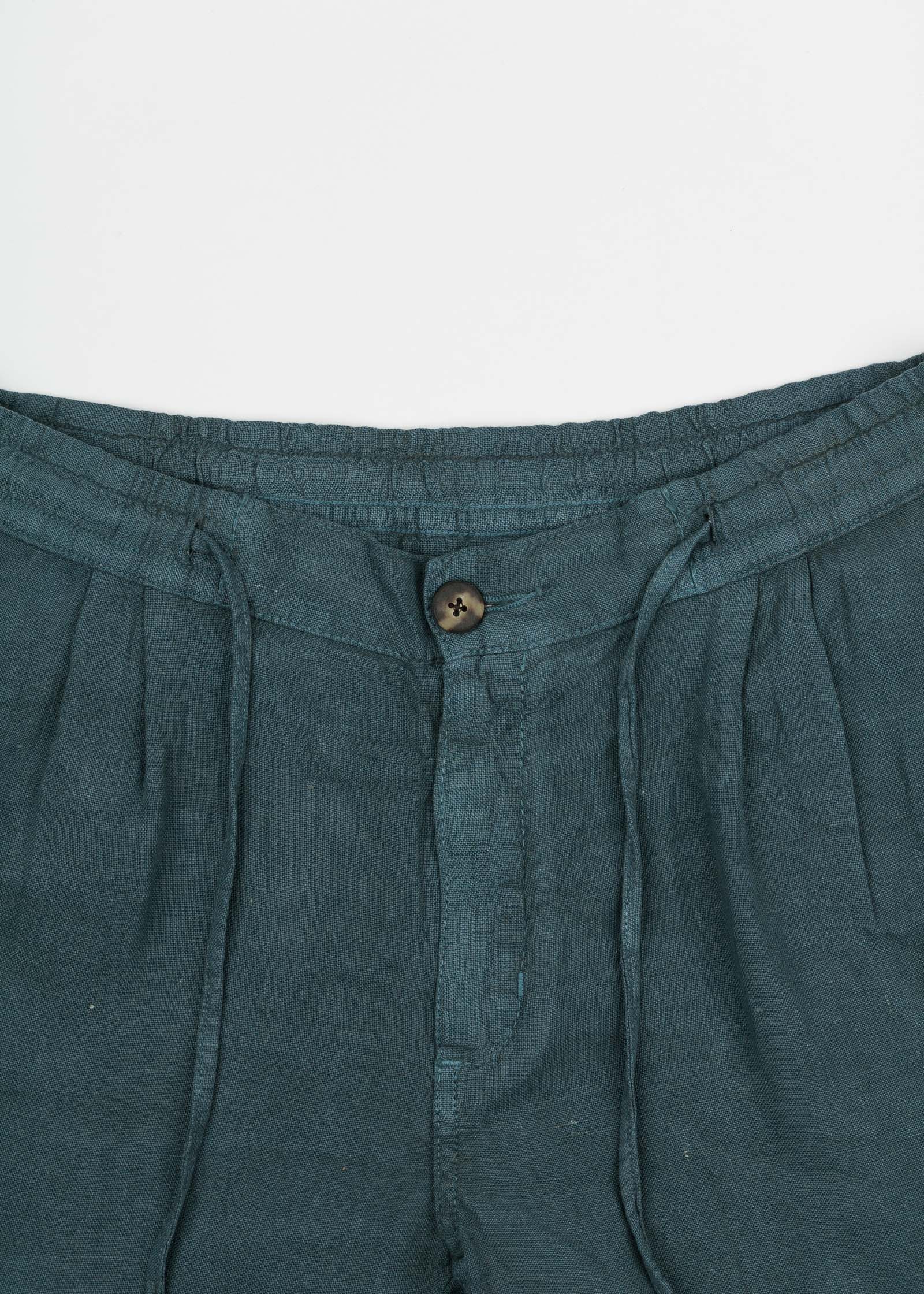 BERMUDA DE LINO CON PINZAS