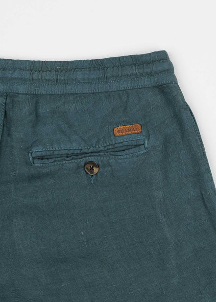 BERMUDA DE LINO CON PINZAS