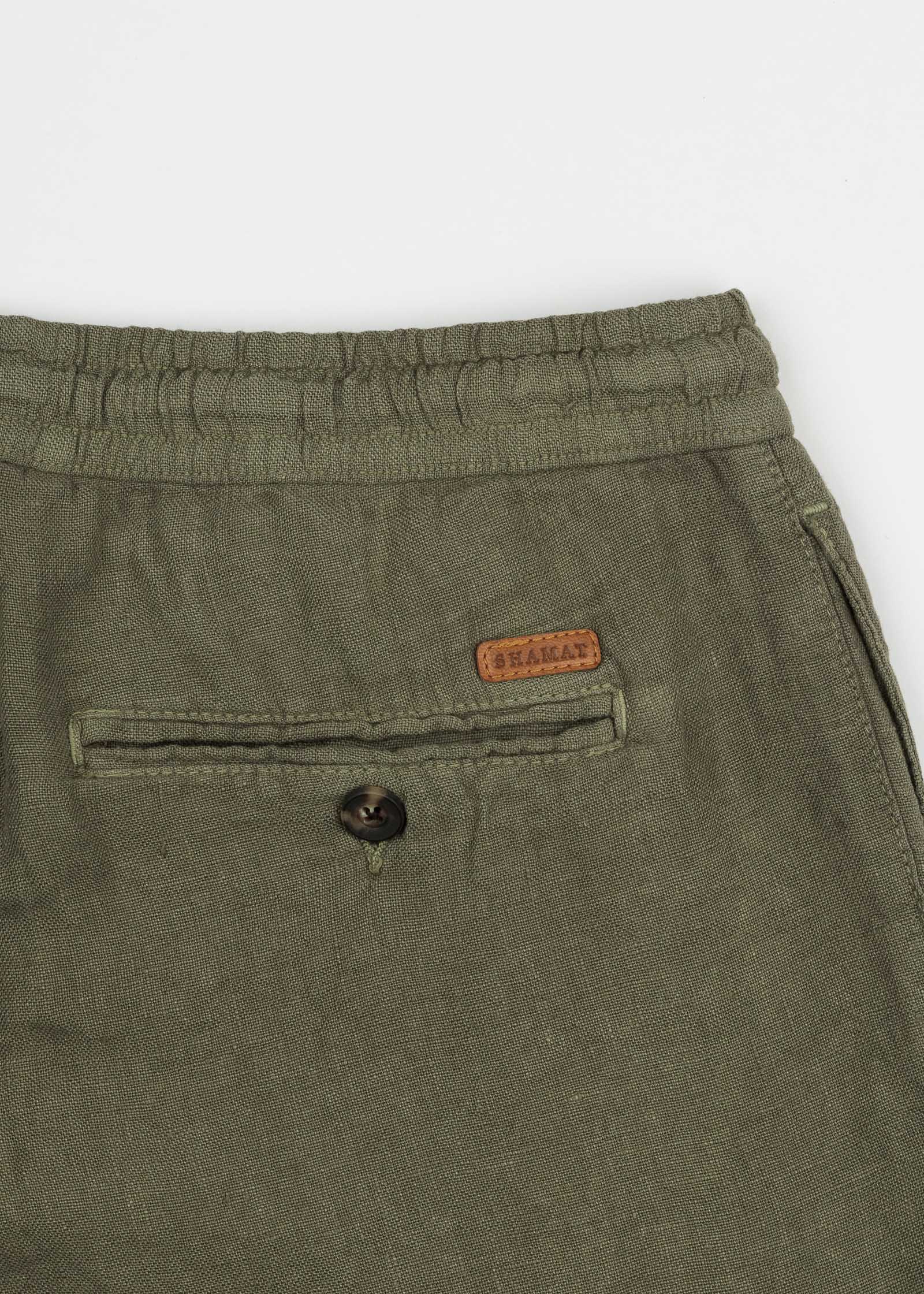 BERMUDA DE LINO CON PINZAS