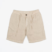 BERMUDA DE LINO CON PINZAS