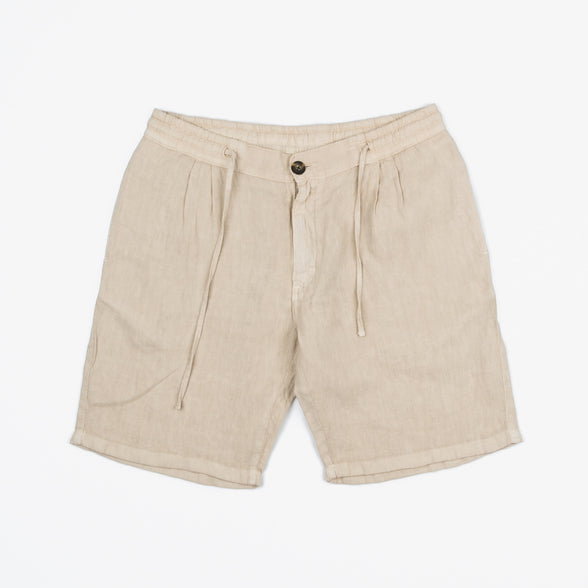 BERMUDA DE LINO CON PINZAS