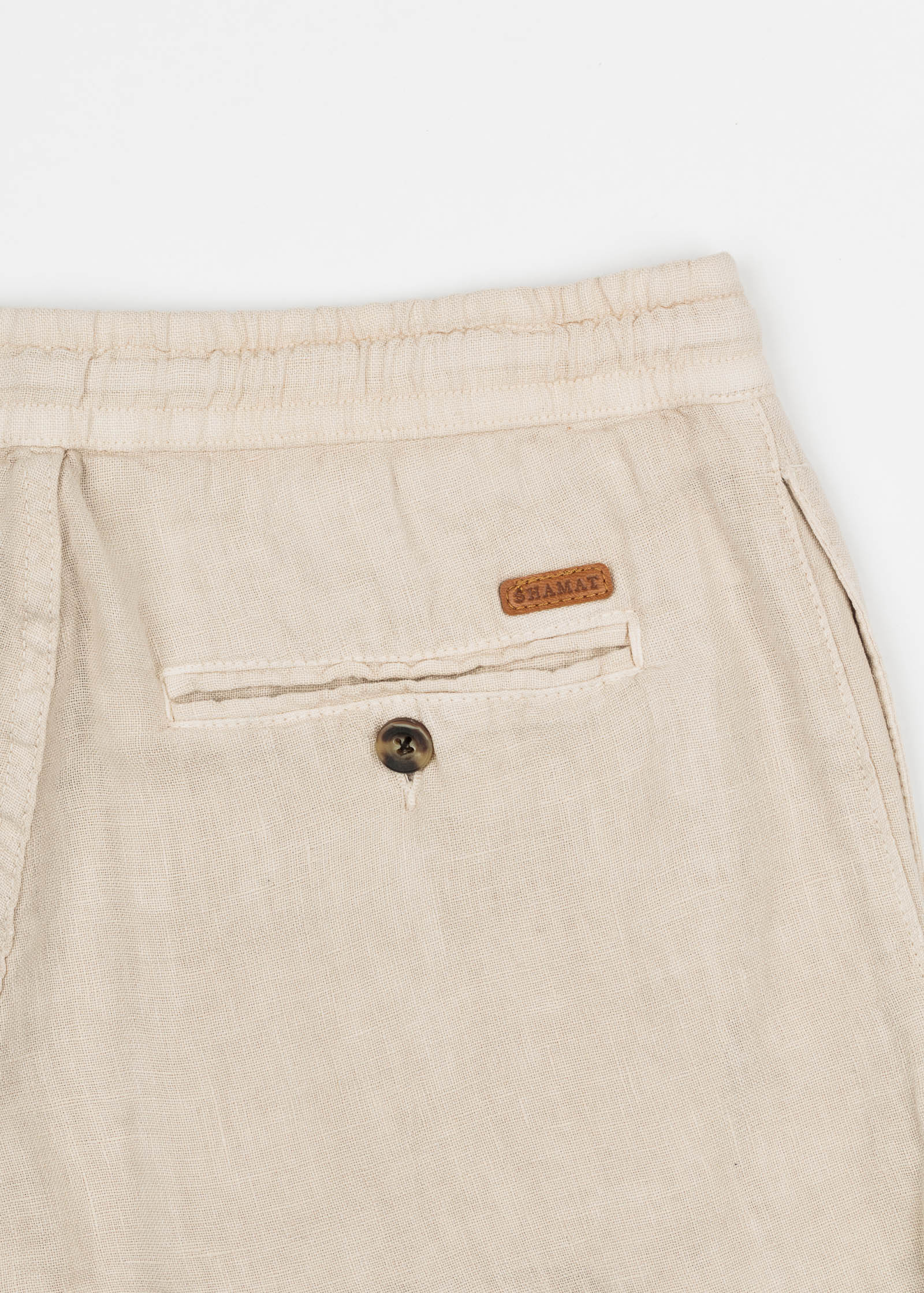 BERMUDA DE LINO CON PINZAS