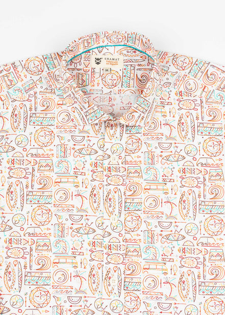CAMISA ESTAMPADA ELASTÁN PARADISE