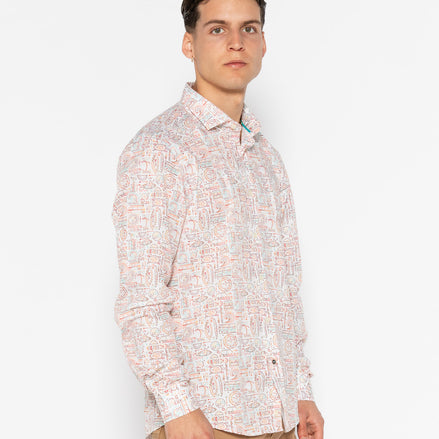 CAMISA ESTAMPADA ELASTÁN PARADISE