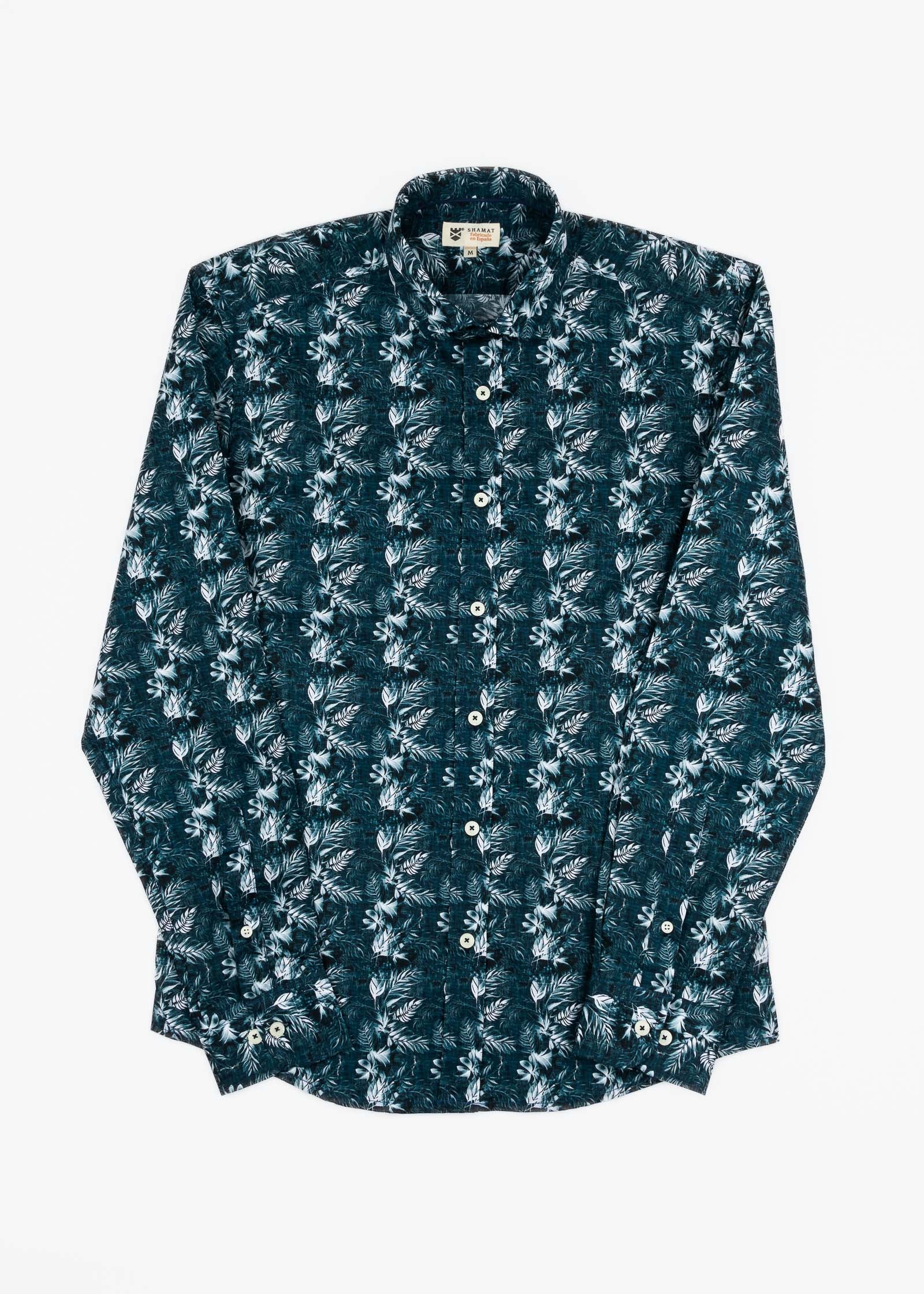CAMISA ESTAMPADA ELASTÁN CIANOTIPO