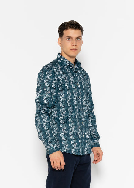 CAMISA ESTAMPADA ELASTÁN CIANOTIPO
