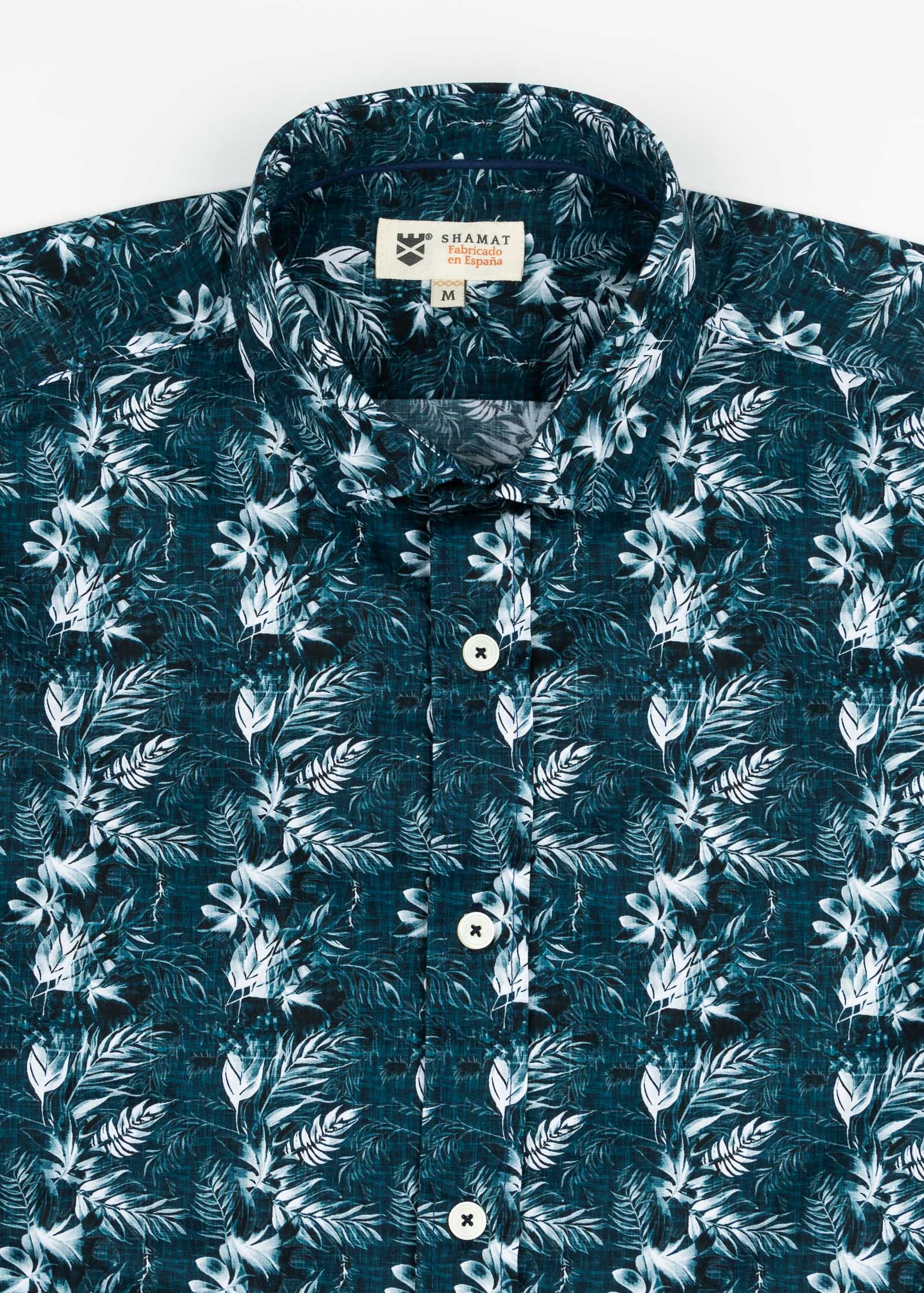 CAMISA ESTAMPADA ELASTÁN CIANOTIPO