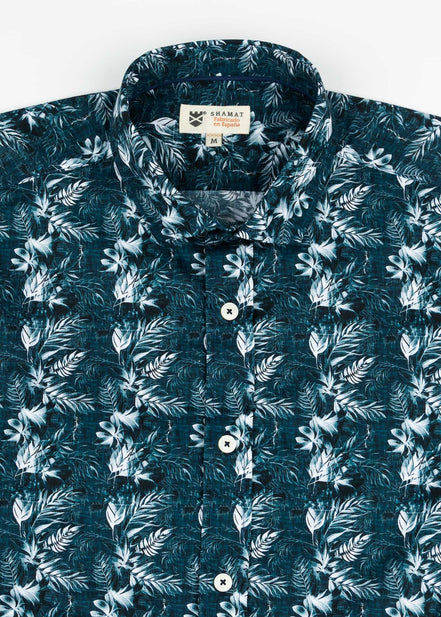 CAMISA ESTAMPADA ELASTÁN CIANOTIPO