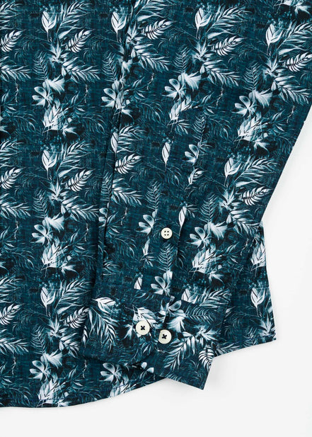 CAMISA ESTAMPADA ELASTÁN CIANOTIPO