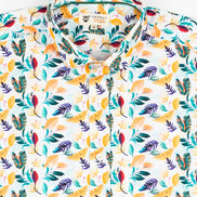 CAMISA ESTAMPADA ELASTÁN PAPAYA