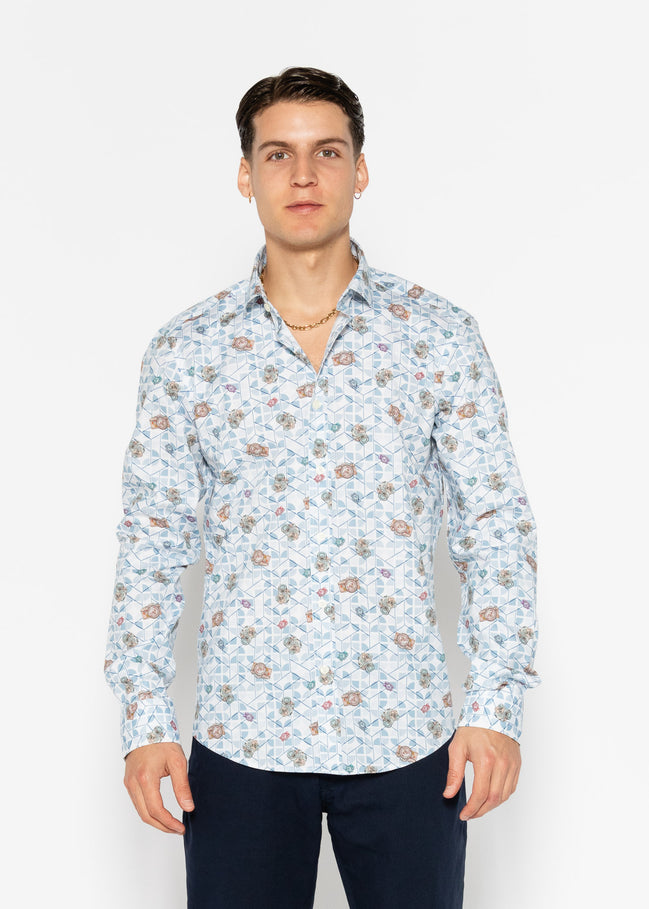 CAMISA ESTAMPADA ELASTÁN TRAVEL