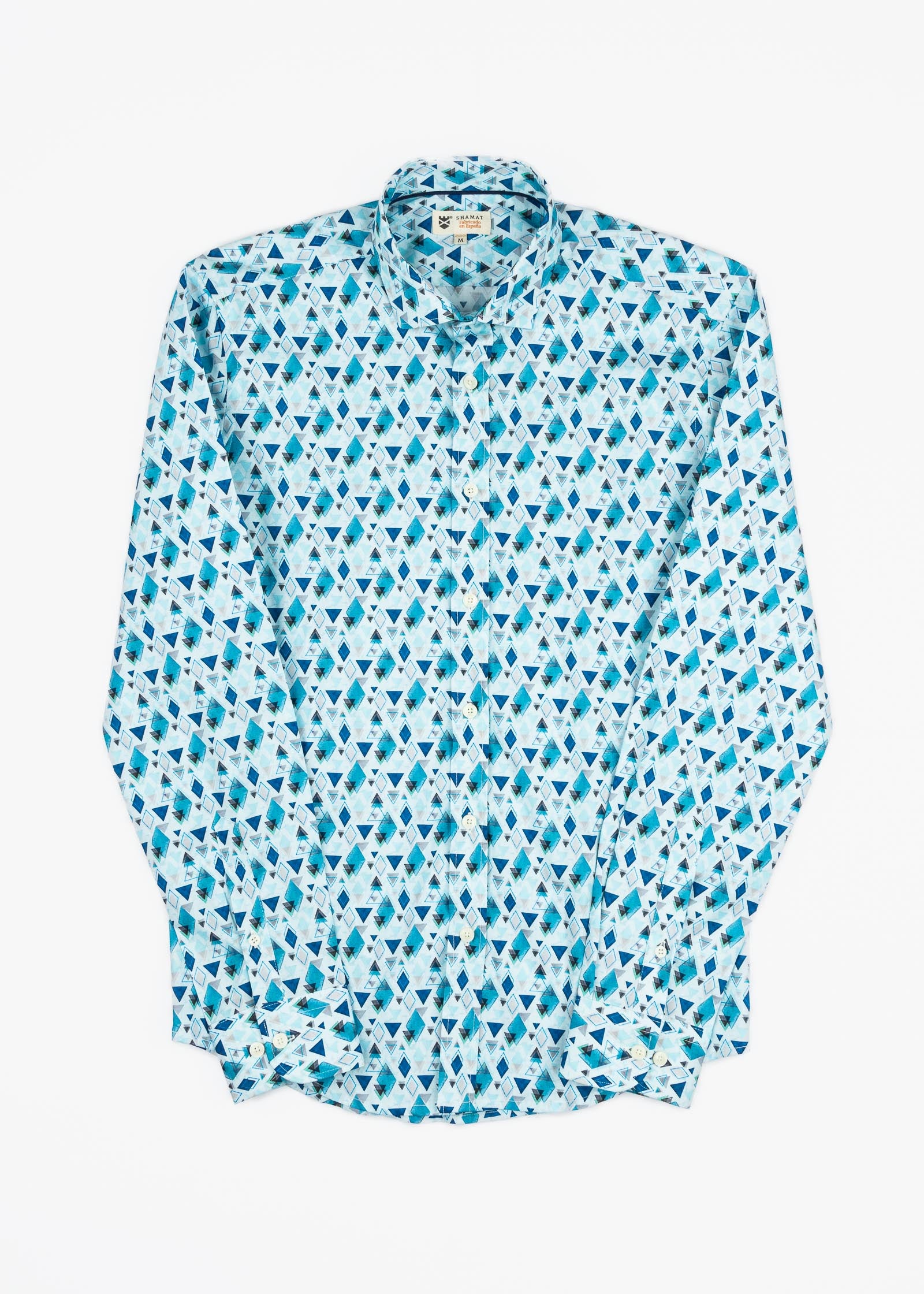 CAMISA ESTAMPADA ELASTÁN GEOMÉTRICA